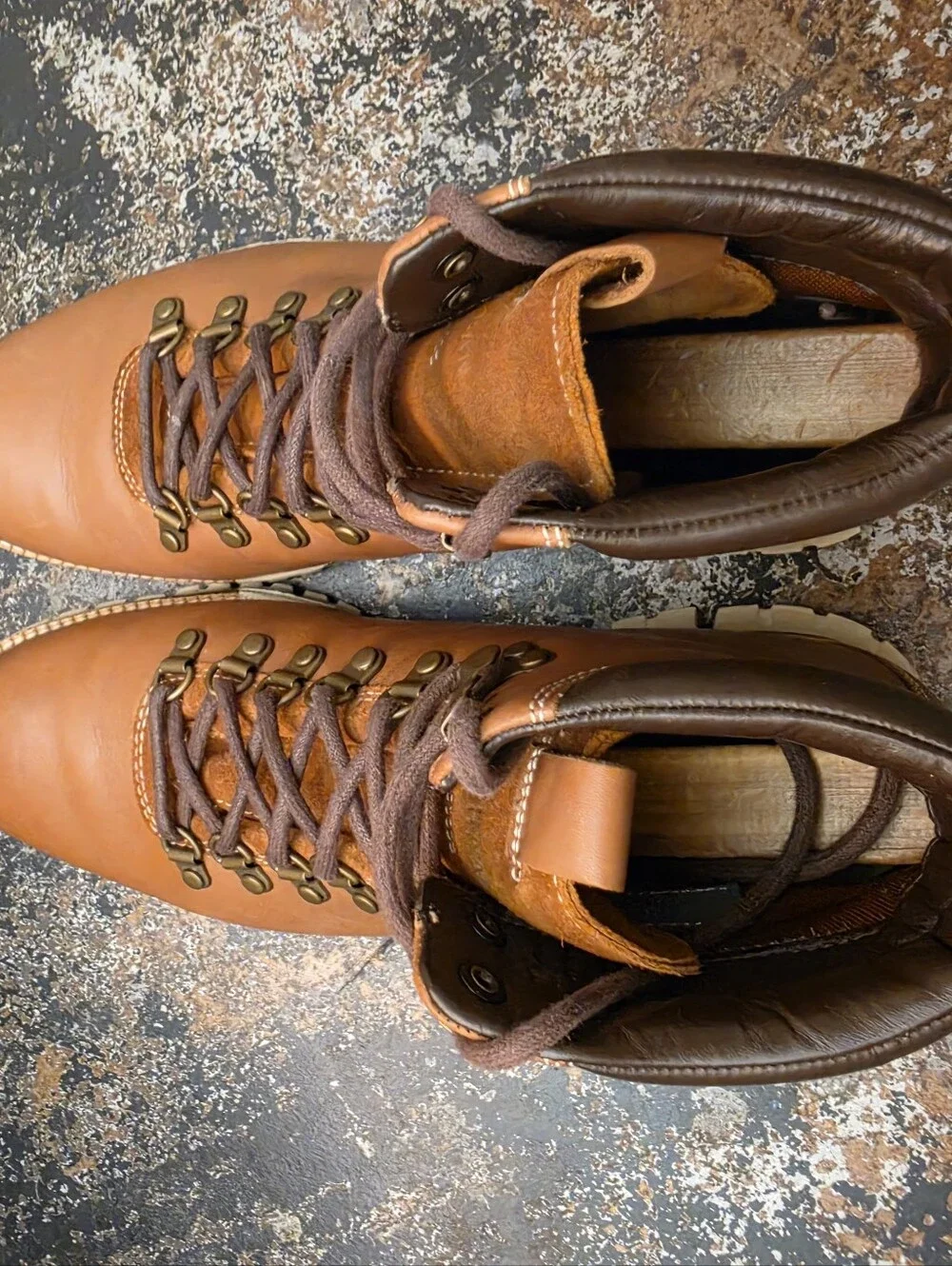 Mens Cole Haan Zerogrand Hiker Boots Sz 8.5 Used Brown Leather